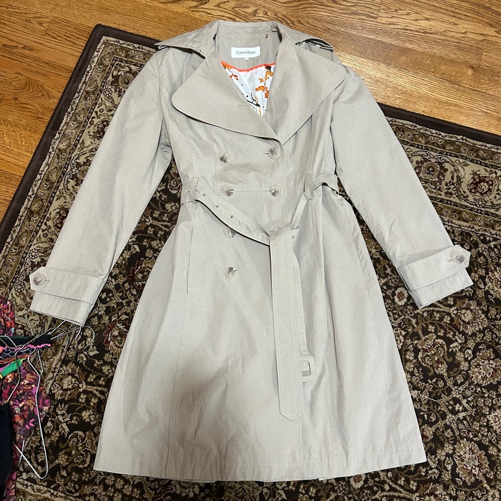 Calvin Klein Beige Trench Coat